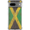 Jamaican Flag Dark Wood Google Pixel 8a Clear Case